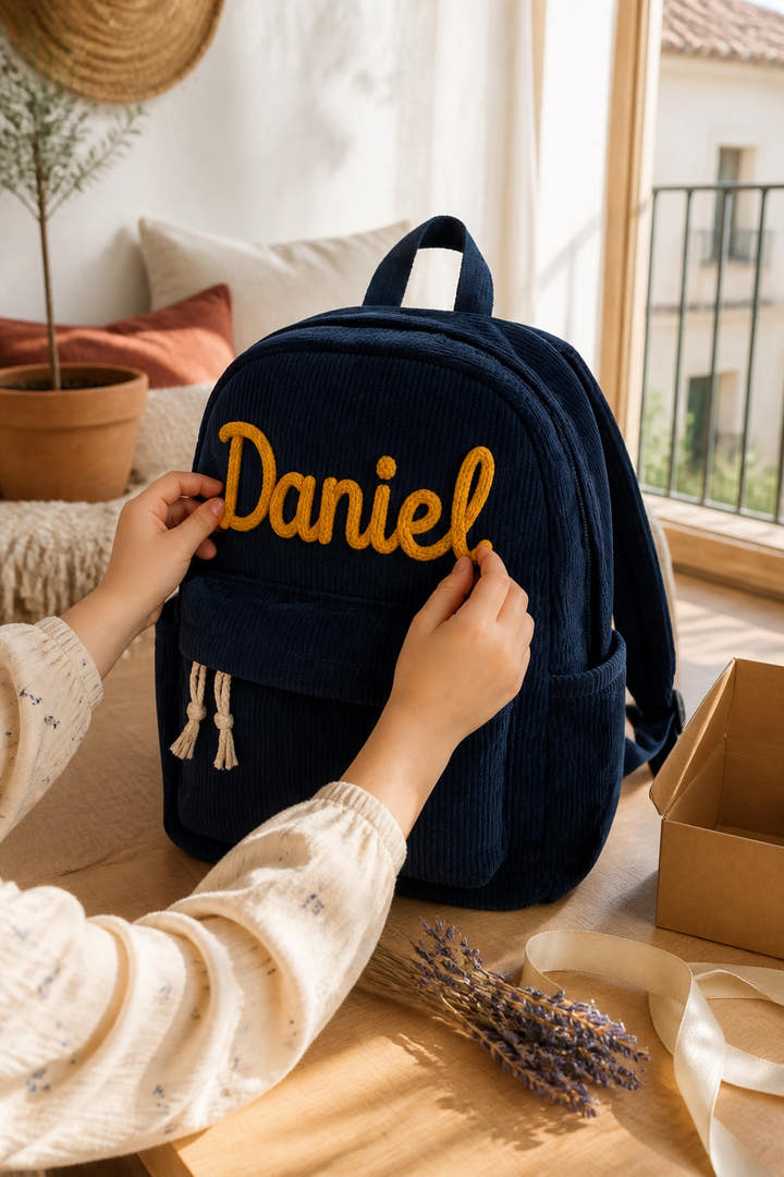 Un regalo que recordarán: mochila personalizada con lazo